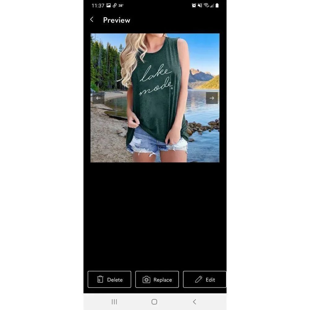 New XXL Dark Green Lake Mode Sleeveless Muscle Shirt Tank Top